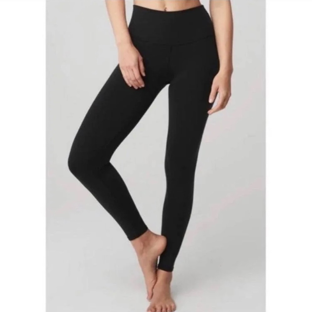 Alo 7/8 High-Waist Airbrush Legging, Black, Size L